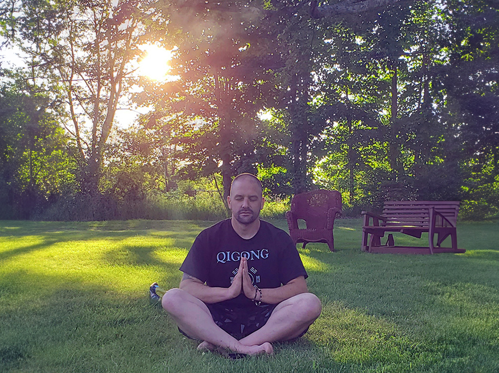 Joey practicing Qi Gong